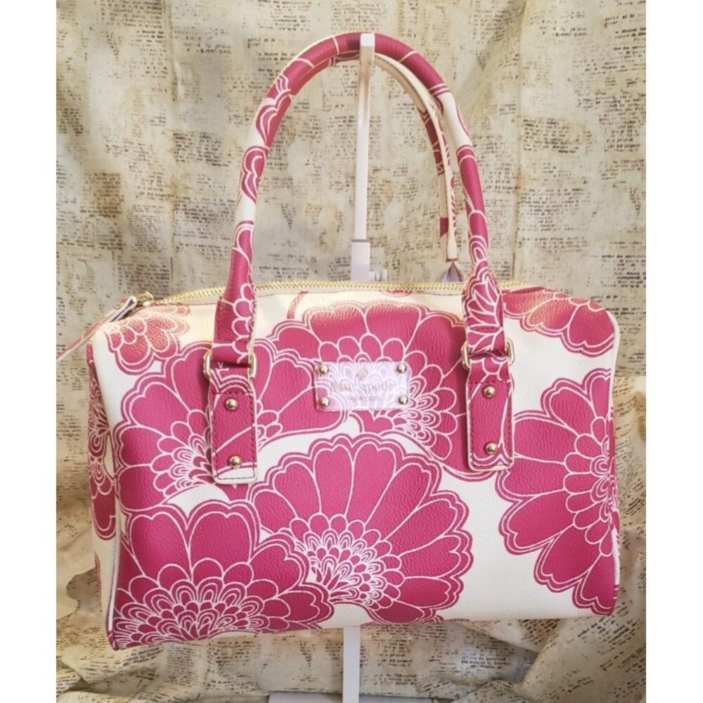 Kate Spade New York Florence Broadhurst Pink and White Floral Print Bag